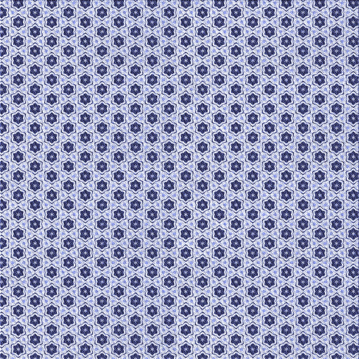 Round Patterned Blue Rug, pat1622blu