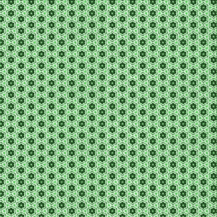 Round Patterned Pale Green Rug, pat1622grn