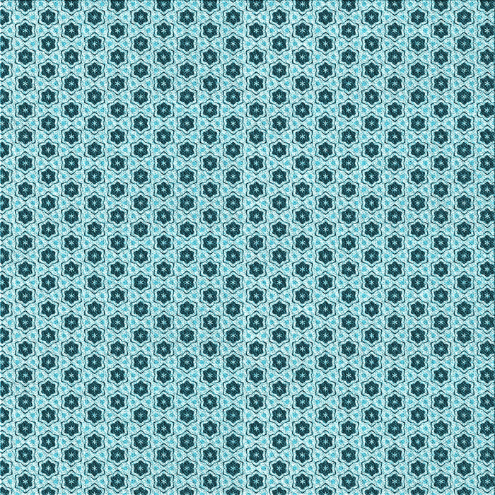 Round Machine Washable Transitional Dark Cyan Green Rug, wshpat1622lblu