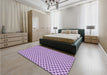 Patterned Blossom Pink Rug in a Bedroom, pat1622pur