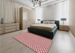 Patterned Red Rug in a Bedroom, pat1622rd