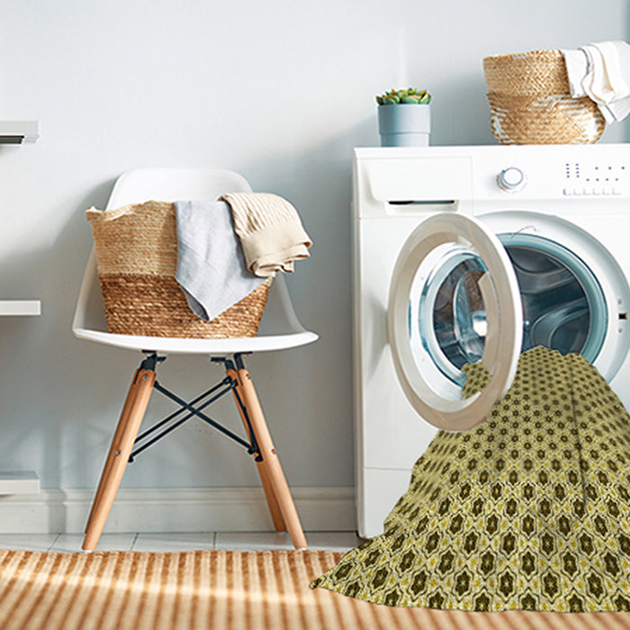 Machine Washable Transitional Oak Brown Rug in a Washing Machine, wshpat1622yw