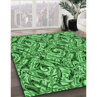 Patterned Green Rug, pat1623grn