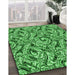 Patterned Green Rug in Family Room, pat1623grn