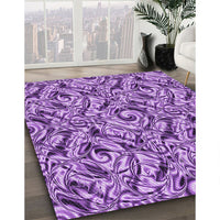 Patterned Violet Purple Rug, pat1623pur