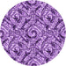 Square Patterned Violet Purple Rug, pat1623pur