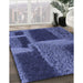 Machine Washable Transitional Lapis Blue Rug in a Family Room, wshpat1624blu