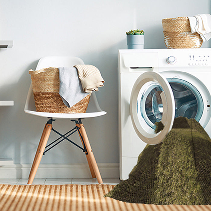 Machine Washable Transitional Chocolate Brown Rug in a Washing Machine, wshpat1624brn