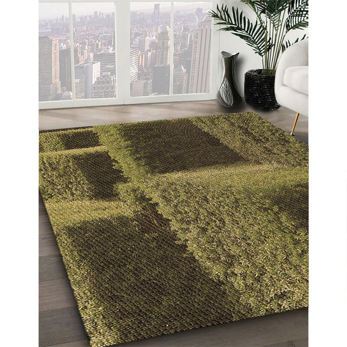 Patterned Milk Chocolate Brown Rug in Family Room, pat1624brn