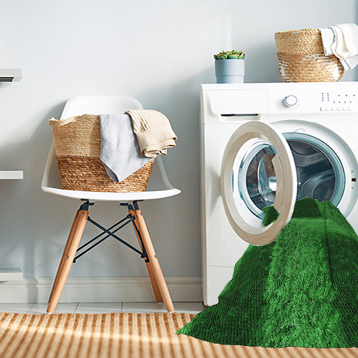 Machine Washable Transitional Deep Emerald Green Rug in a Washing Machine, wshpat1624grn