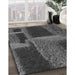 Machine Washable Transitional Charcoal Black Rug in a Family Room, wshpat1624gry