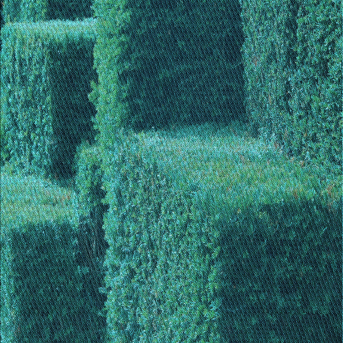 Patterned Medium Teal Green Rug, pat1624lblu