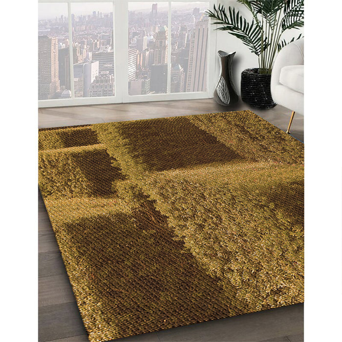 Patterned Red Rug in Family Room, pat1624org