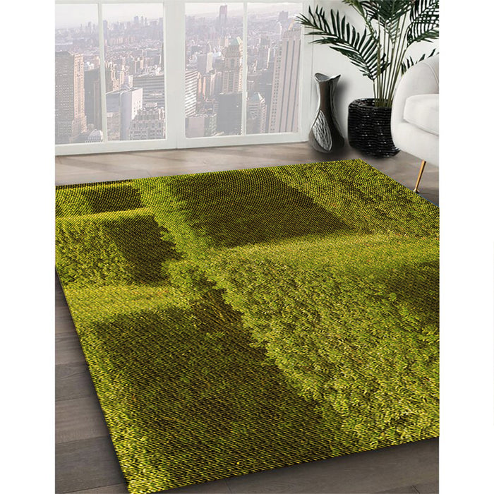 Patterned Milk Chocolate Brown Rug in Family Room, pat1624yw