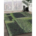 Patterned Green Novelty Rug in Family Room, pat1624