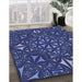 Machine Washable Transitional Denim Dark Blue Rug in a Family Room, wshpat1625blu