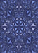 Patterned Denim Dark Blue Rug, pat1625blu