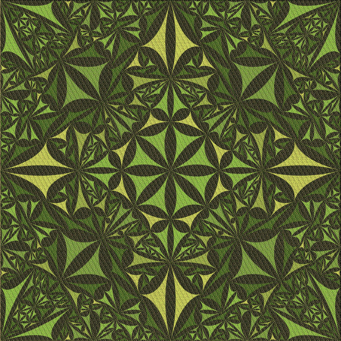 Round Patterned Dark Forest Green Rug, pat1625brn