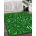 Machine Washable Transitional Deep Emerald Green Rug in a Family Room, wshpat1625grn