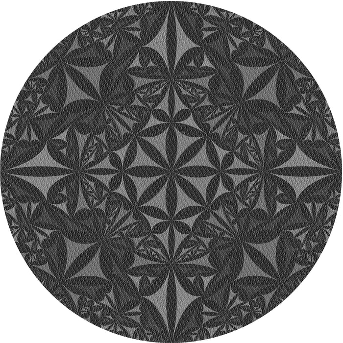 Square Machine Washable Transitional Charcoal Black Rug in a Living Room, wshpat1625gry