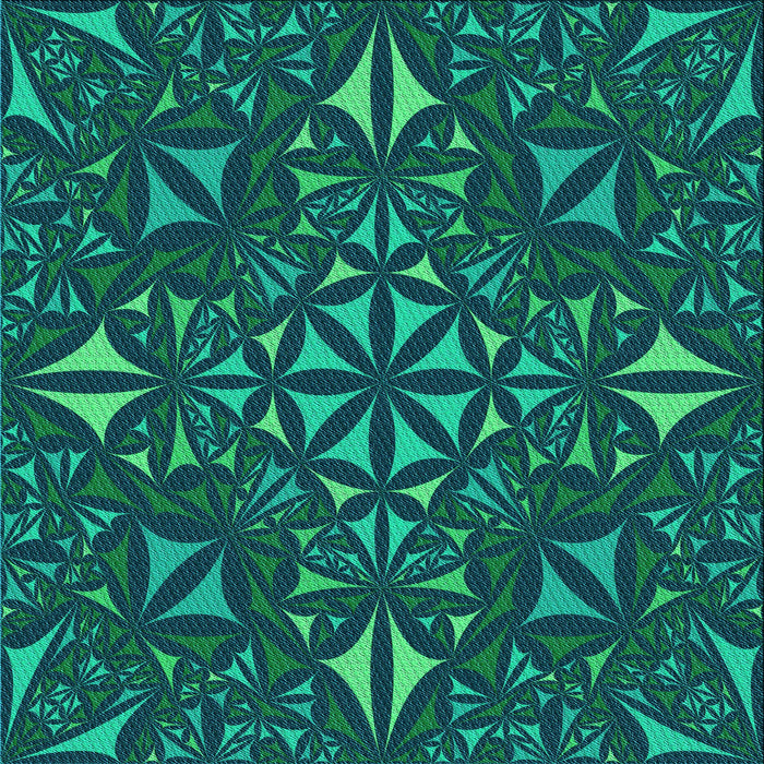 Round Patterned Medium Teal Green Rug, pat1625lblu