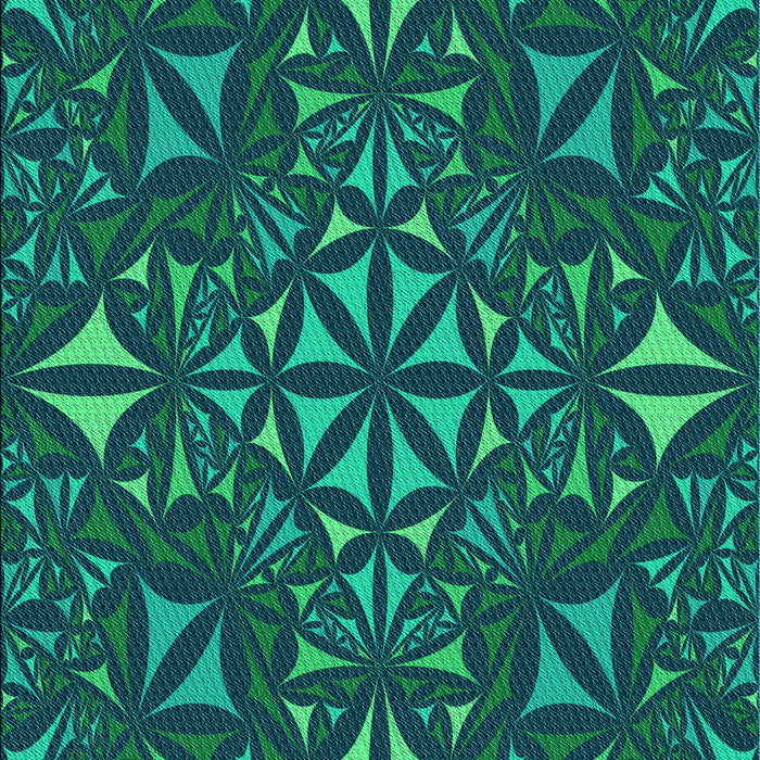 Patterned Medium Teal Green Rug, pat1625lblu