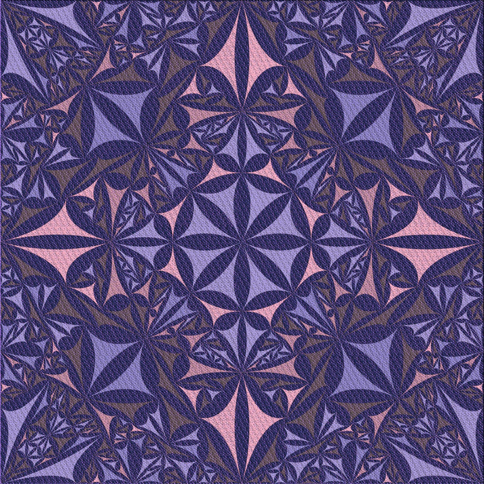 Round Patterned Blue Rug, pat1625pur