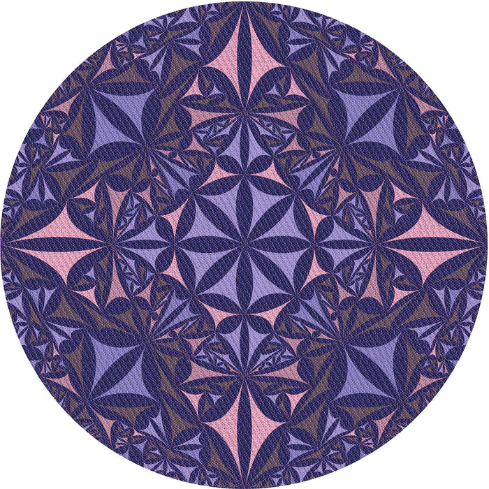 Square Patterned Blue Rug, pat1625pur