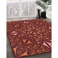 Patterned Red Rug, pat1625rd