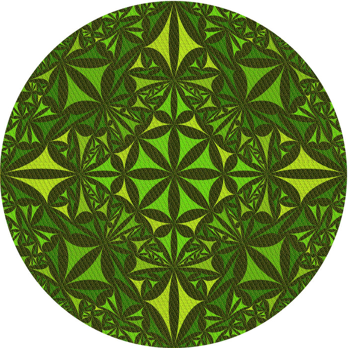 Square Machine Washable Transitional Dark Forest Green Rug in a Living Room, wshpat1625yw