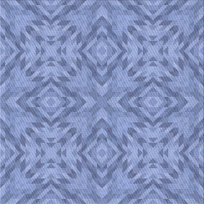 Round Patterned Denim Blue Rug, pat1626blu