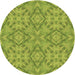 Square Machine Washable Transitional Pistachio Green Rug in a Living Room, wshpat1626brn