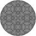 Square Patterned Gray Rug, pat1626gry