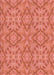 Patterned Coral Orange Rug, pat1626rd