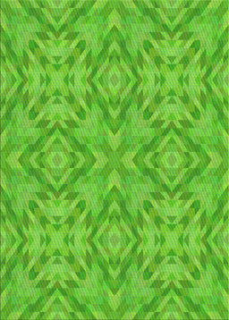 Patterned Emerald Green Novelty Rug, pat1626