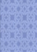 Machine Washable Transitional Sky Blue Rug, wshpat1627blu