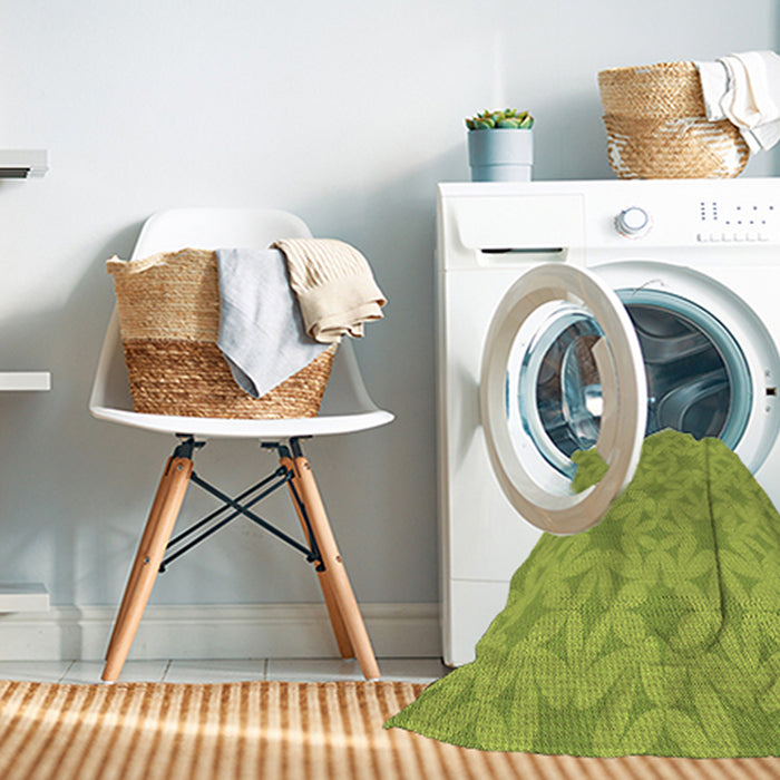 Machine Washable Transitional Pistachio Green Rug in a Washing Machine, wshpat1627brn