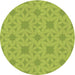 Square Patterned Pistachio Green Rug, pat1627brn