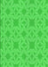 Machine Washable Transitional Lime Green Rug, wshpat1627grn