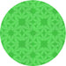 Square Patterned Lime Green Rug, pat1627grn