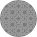 Square Patterned Silver Gray Rug, pat1627gry