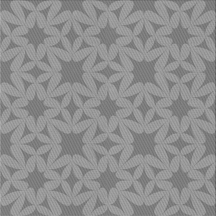 Round Patterned Silver Gray Rug, pat1627gry