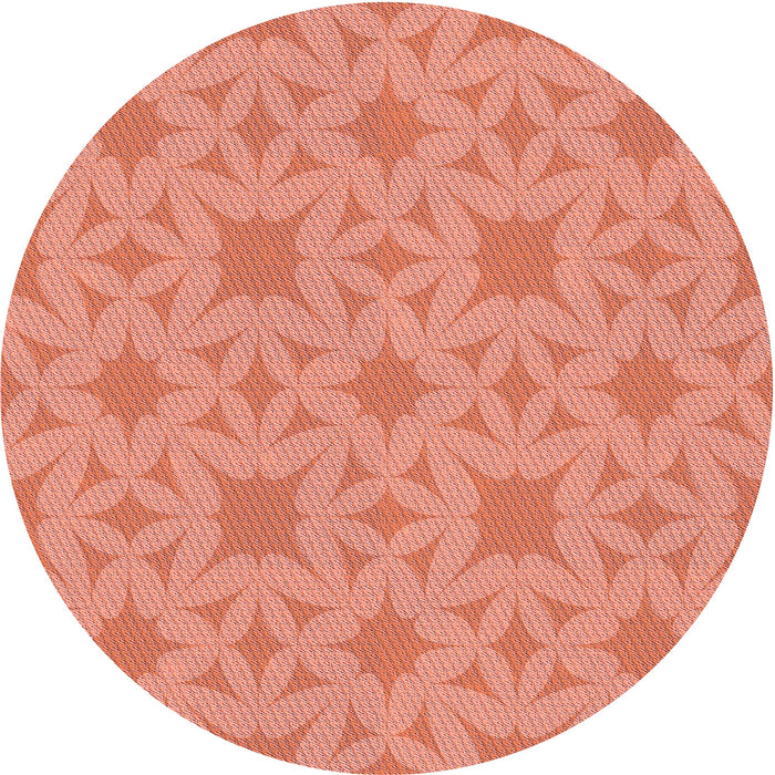 Square Patterned Bright Orange Rug, pat1627rd