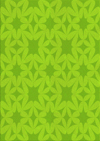 Machine Washable Transitional Green Rug, wshpat1627yw