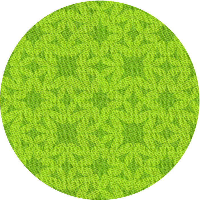 Square Patterned Green Rug, pat1627yw