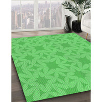 Patterned Neon Green Novelty Rug, pat1627