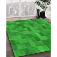 Patterned Green Rug, pat1628grn