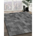 Patterned Gray Rug in Family Room, pat1628gry