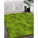 Machine Washable Transitional Pistachio Green Rug in a Family Room, wshpat1628yw