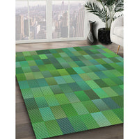 Patterned Green Novelty Rug, pat1628